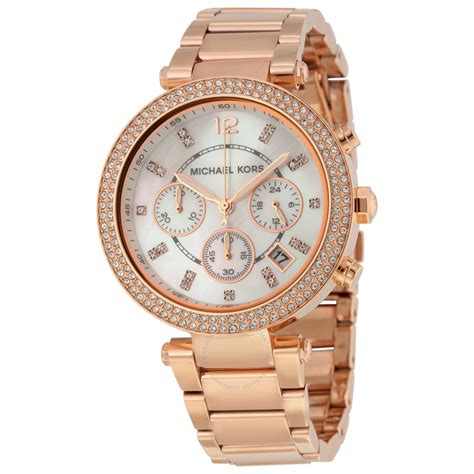 michael kors rose gold watch large face|rose gold mk watch cheap.